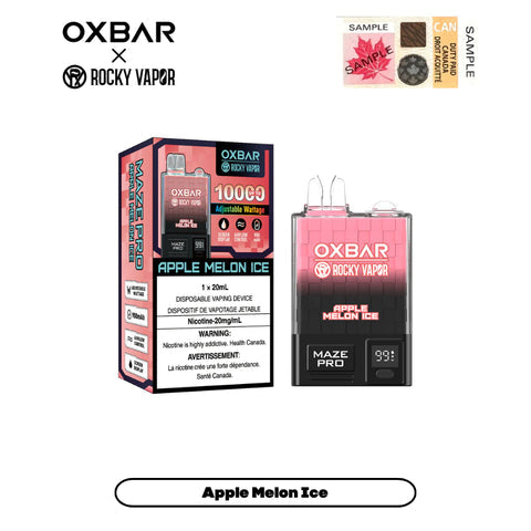 Oxbar Maze Pro Disposable Vape Apple Melon Ice - Canada