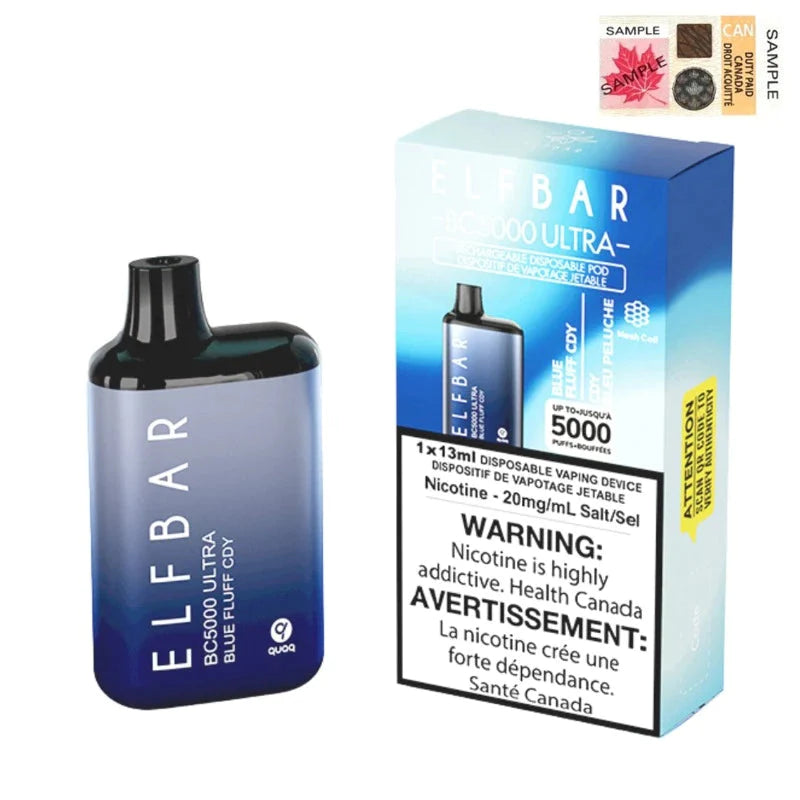 ELF BAR BC5000 ULTRA Disposable Vape - Blue Fluff CDY ELF BAR BC5000 ULTRA Disposable Vape - Blue Fluff CDY