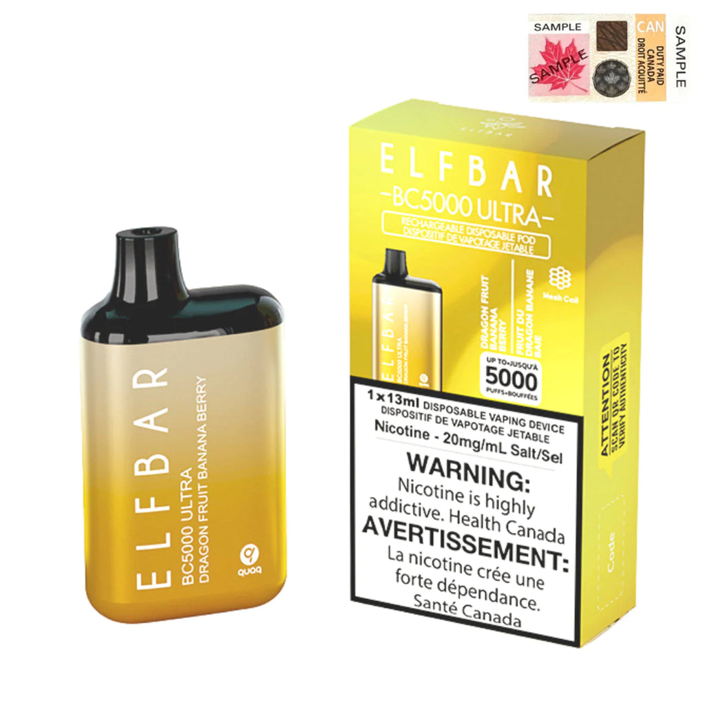 ELF BAR BC5000 ULTRA Disposable Vape - Dragon Fruit Banana Berry ELF BAR BC5000 ULTRA Disposable Vape - Dragon Fruit Banana Berry