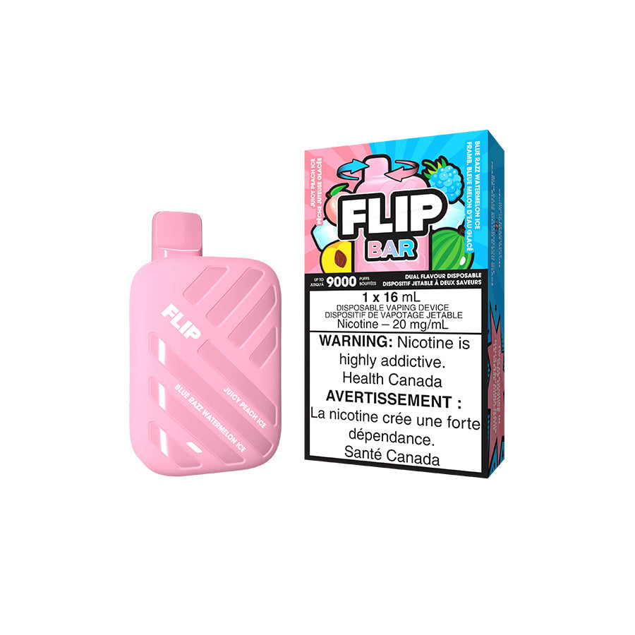 Flip Bar 9K Disposable - Juicy Peach Ice & Blue Razz Watermelon Ice Flip Bar 9K Disposable - Juicy Peach Ice & Blue Razz Watermelon Ice