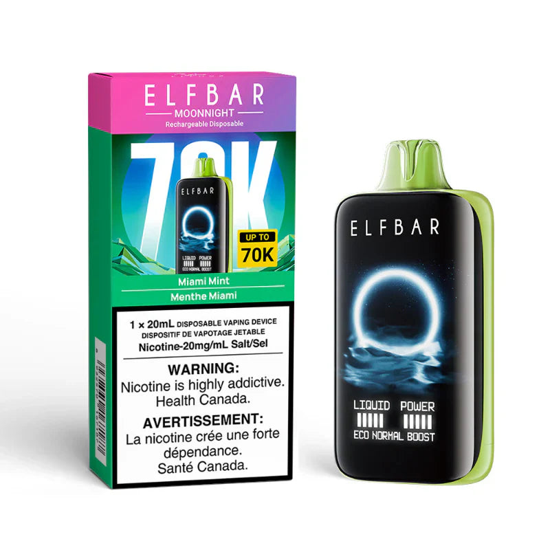 70k puff disposable vape Shop Elf Bar MoonNight 70K Puffs - Miami Mint
