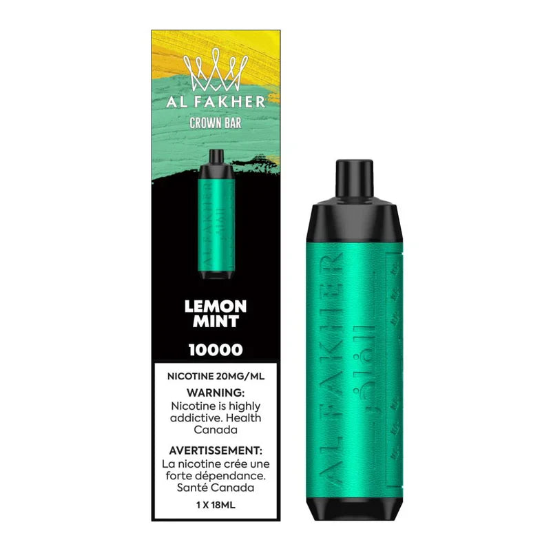 Shop Crown Bar - Al Fakher - Disposable Vape 10K - Lemon Mint Shop Crown Bar - Al Fakher - Disposable Vape 10K - Lemon Mint