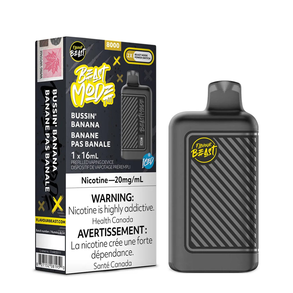 Shop Flavour Beast Mode 8K Disposable Vape - Bussin' Banana Iced Shop Flavour Beast Mode 8K Disposable Vape - Bussin' Banana Iced
