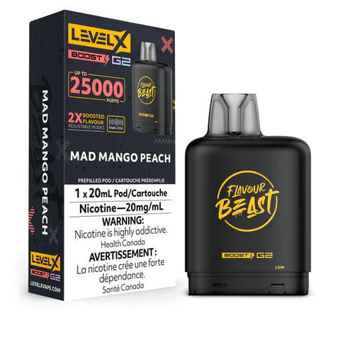 Level X Flavour Beast BOOST Pod - 25K Puffs - Mad Mango Peach