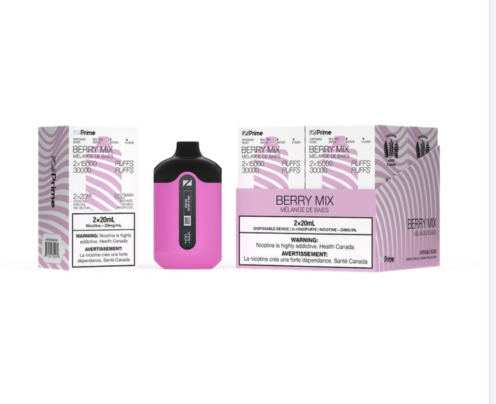 ZPrime Disposable Vape - Zpods - 30K Puff Combo - Berry Mix ZPrime Disposable Vape - Zpods - 30K Puff Combo - Berry Mix
