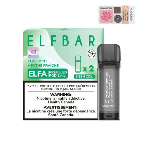 ELFBAR - Elfa Pre-Filled Pod - Cool Mint- 2/Pack ELFBAR - Elfa Pre-Filled Pod - Cool Mint- 2/Pack