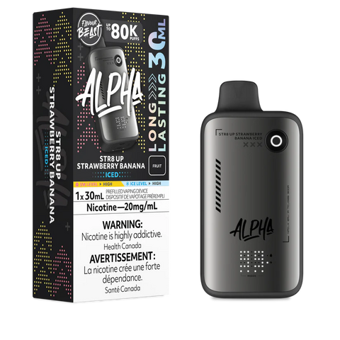 Flavour Beast Alpha Disposable Vape - STR8 Up Strawberry Banana Iced