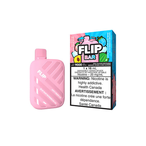 Flip Bar 9000 Disposable Vape - Juicy Peach Ice & Blue Razz Watermelon Ice