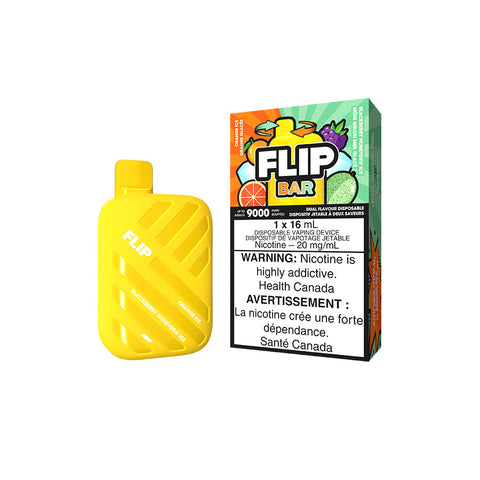 Flip Bar 9000 Disposable Vape - Orange Ice & Blackberry Honeydew Ice
