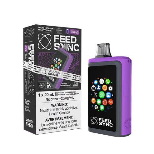 Shop Feed Sync Disposable Vape At Vape Barn- 25K - Glacial Grape Shop Feed Sync Disposable Vape At Vape Barn- 25K - Glacial Grape