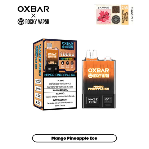 Oxbar Maze Pro 10K Disposable Vape - Mango Pineapple Ice - Canada