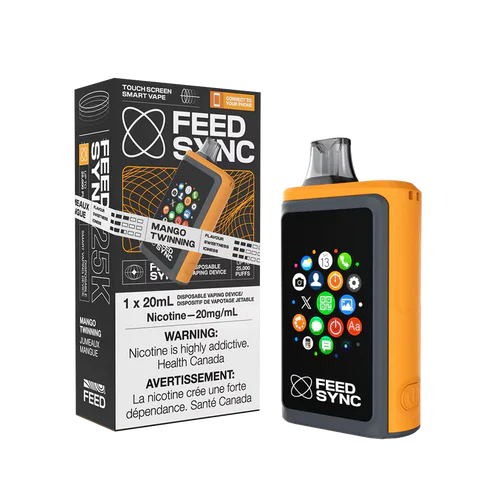 Feed Sync SMART Disposable Vape - 25K Puffs - Mango Twinning