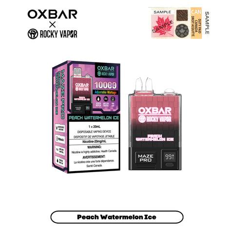Oxbar Maze Pro 10000 Puff Disposable Vape - Peach Watermelon Ice - Canada
