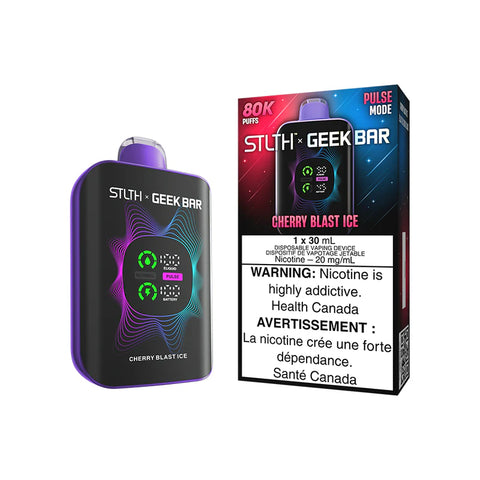 Stlth X Geek Bar Disposable - 80K Puffs - Cherry Blast Ice
