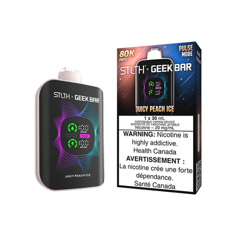 Stlth X Geek Bar Disposable - 80K Puffs - Juicy Peach Ice
