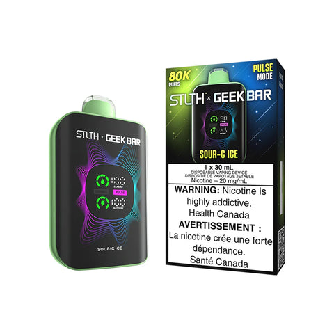 Stlth X Geek Bar Disposable - 80K Puffs - Sour-C Ice