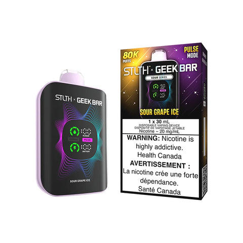 Stlth X Geek Bar Disposable - 80K Puffs - Sour Grape Ice
