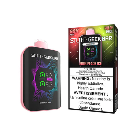 Stlth X Geek Bar Disposable - 80K Puffs - Sour Peach Ice