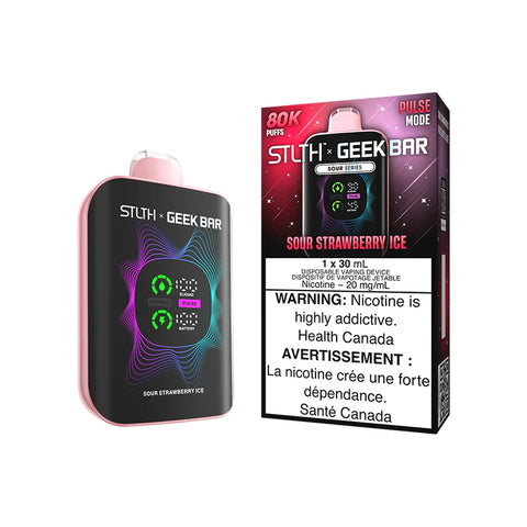 Stlth X Geek Bar Disposable - 80K Puffs - Sour Strawberry Ice