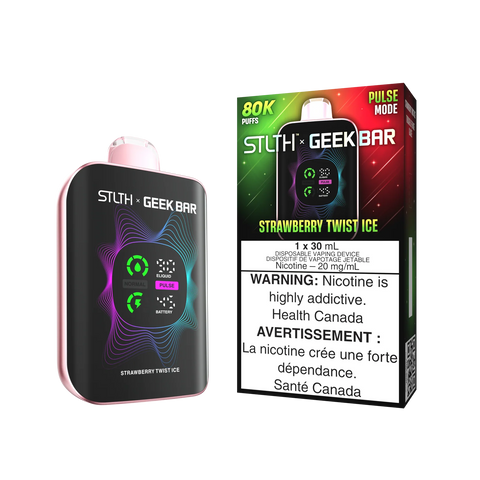 Stlth X Geek Bar Disposable - 80K Puffs - Strawberry Twist Ice