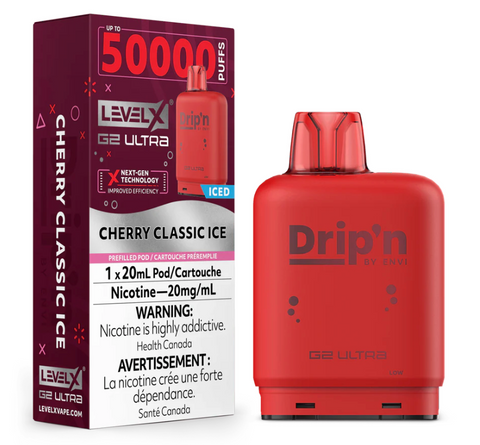 Flavour Beast Level X G2 Ultra Pod - 50K Puffs - Drip'n - Cherry Classic Ice