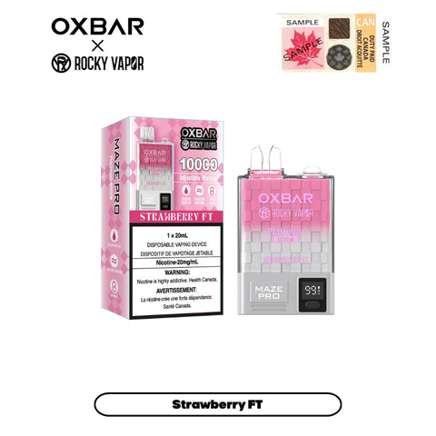 oxbar maze pro 10k disposable vape - strawberry FT