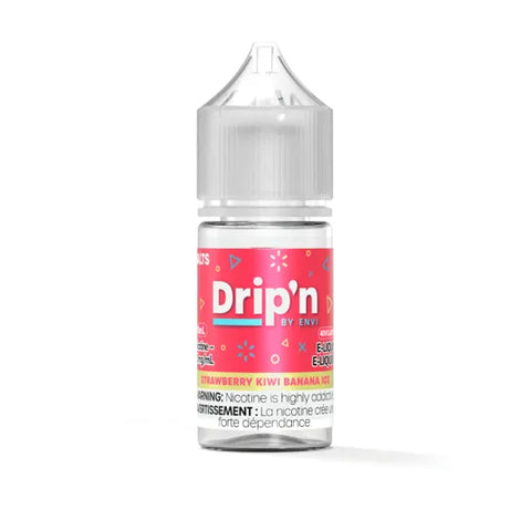 Drip’n by Envi E-Liquid – Strawberry Kiwi Banana Ice | 30 mL Salt Nicotine