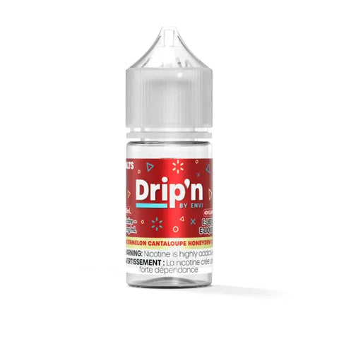 Drip’n by Envi E-Liquid – Watermelon Cantaloupe Honeydew Ice | 30 mL Salt Nicotine