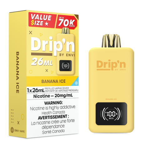 Drip'n By Envi Disposable Vape - 70,000 Puffs - Banana Ice