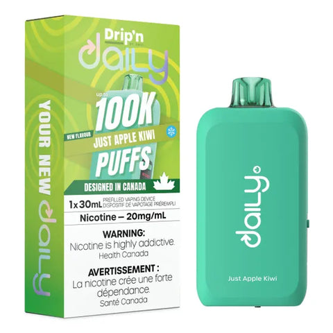 Drip'n Daily Disposable Vape - 100,000 Puffs - Just Apple Kiwi