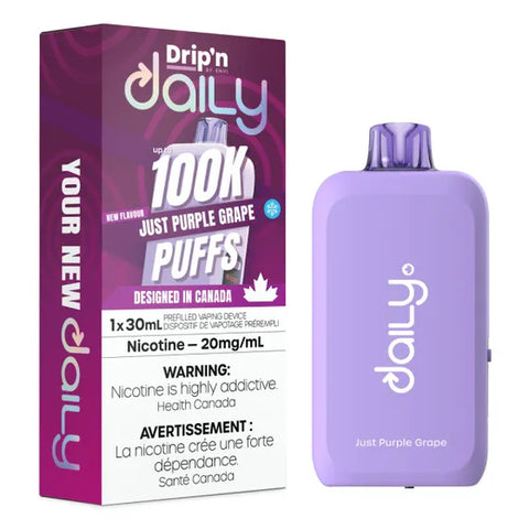 Drip'n Daily Disposable Vape - 100,000 Puffs - Just Purple Grape