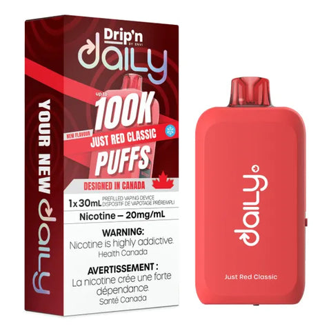 Drip'n Daily Disposable Vape - 100,000 Puffs - Just Red Classic