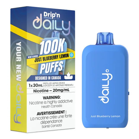 Drip'n Daily Disposable Vape - 100,000 Puffs - Just Blueberry Lemon