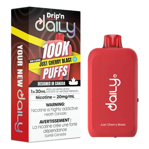 Drip'n Daily Disposable Vape - 100,000 Puffs - Just Cherry Blast