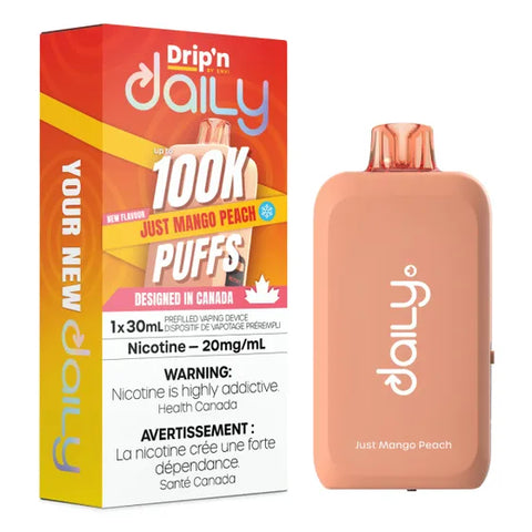 Drip'n Daily Disposable Vape - 100,000 Puffs - Just Mango Peach