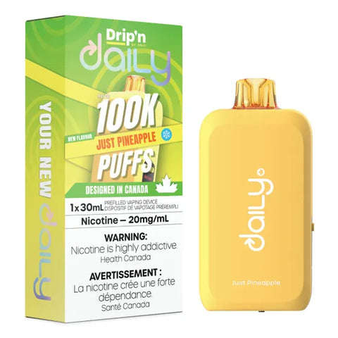 Drip'n Daily Disposable Vape - 100,000 Puffs - Just Pineapple