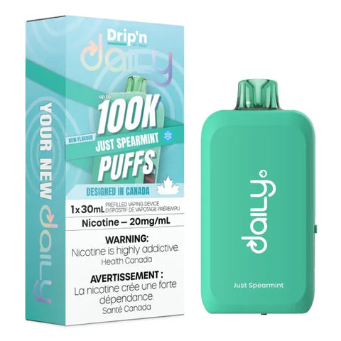 Drip'n Daily Disposable Vape - 100,000 Puffs - Just Spearmint
