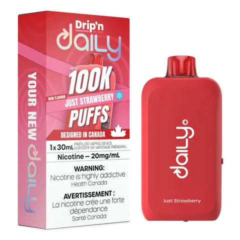 Drip'n Daily Disposable Vape - 100,000 Puffs - Just Strawberry