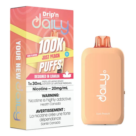 Drip'n Daily Disposable Vape - 100,000 Puffs - Just Peach