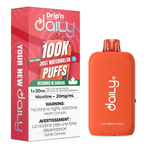 Drip'n Daily Disposable Vape - 100,000 Puffs - Just Watermelon