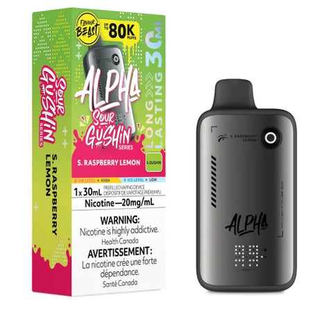 Flavour Beast Alpha  Disposable Vape - S. Raspberry Lemon