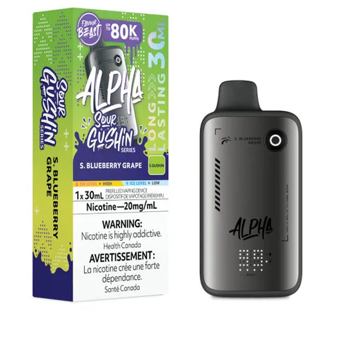 Flavour Beast Alpha Disposable Vape - S. Blueberry Grape