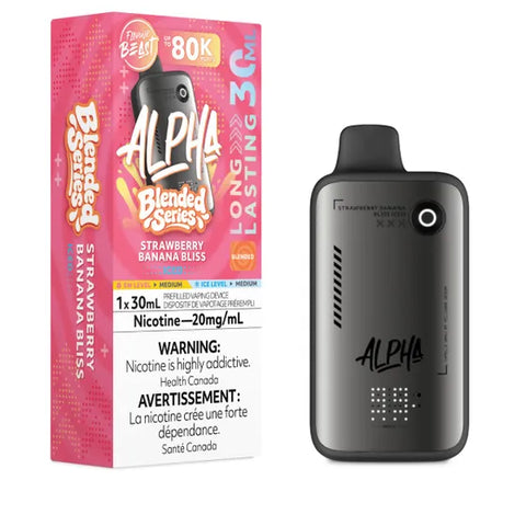 Flavour Beast Alpha Disposable Vape - Strawberry Banana Bliss Iced