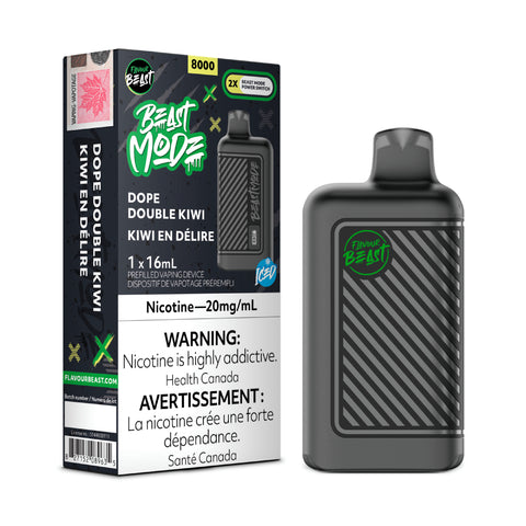 Flavour Beast Beast Mode 8K Disposable Vape - Dope Double Kiwi - Canada