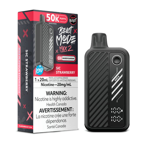 Flavour Beast Mode Max 2 – Sic Strawberry Iced - 50,000 Puffs