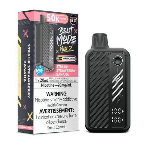 Flavour Beast Mode Max 2 – STR8 UP Strawberry Banana - 50,000 Puffs