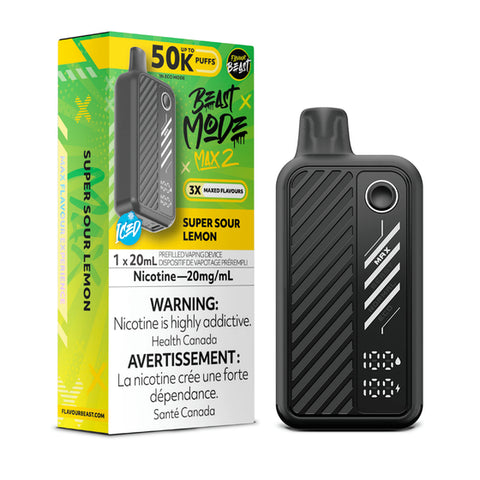 Flavour Beast Mode Max 2 – Super Sour Lemon- 50,000 Puffs