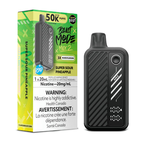 Flavour Beast Mode Max 2 – Super Sour Pineapple - 50,000 Puffs