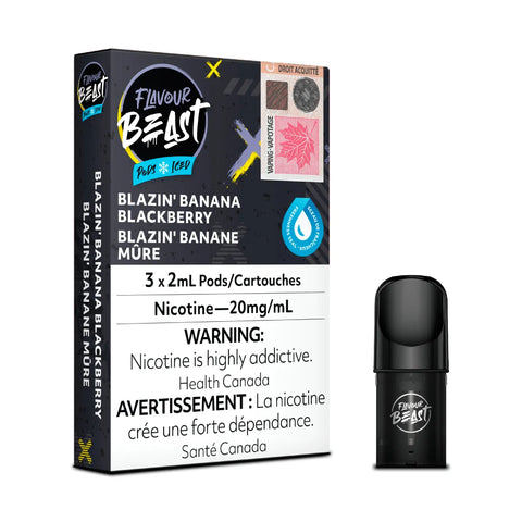 Flavour Beast STLTH Pods - Blazin' Banana Blackberry Iced