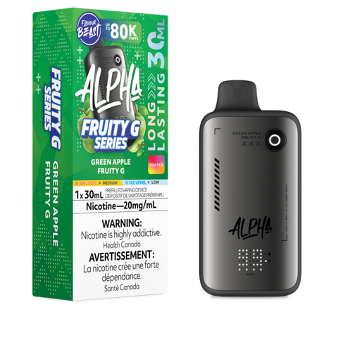 Flavour Beast Alpha Disposable Vape - Green Apple Fruity G